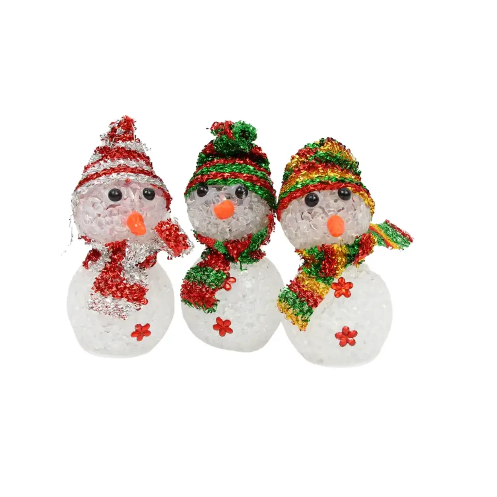 [J3133] Adorno navideño con muñecos de nieve decorativos (12 piezas)
