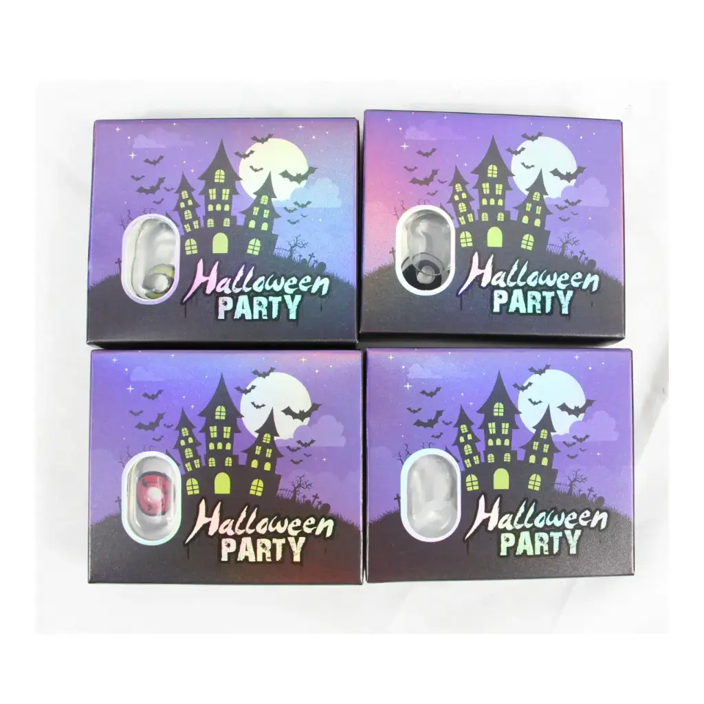 [LCN-170] Pupilentes para halloween con diseño temático (12 piezas)