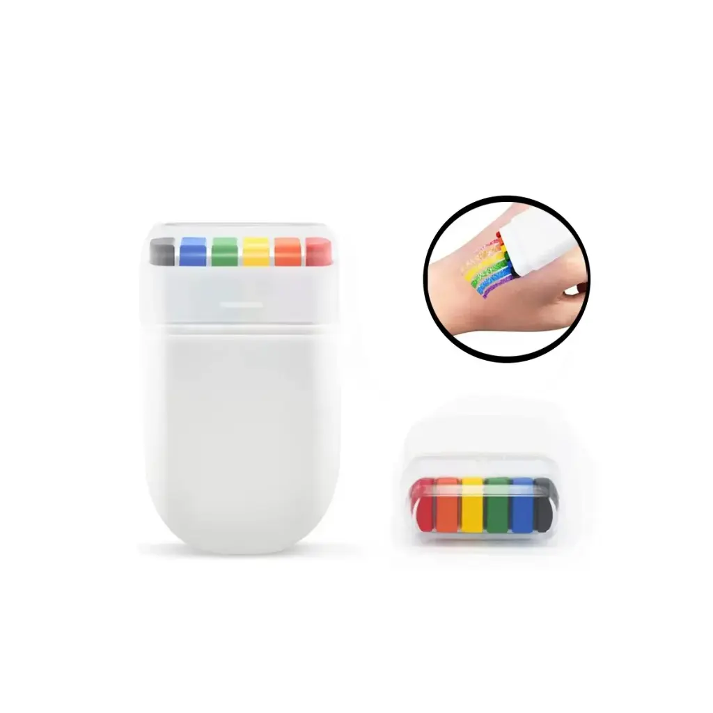 Pintura facial pride con colores vibrantes (10 piezas)