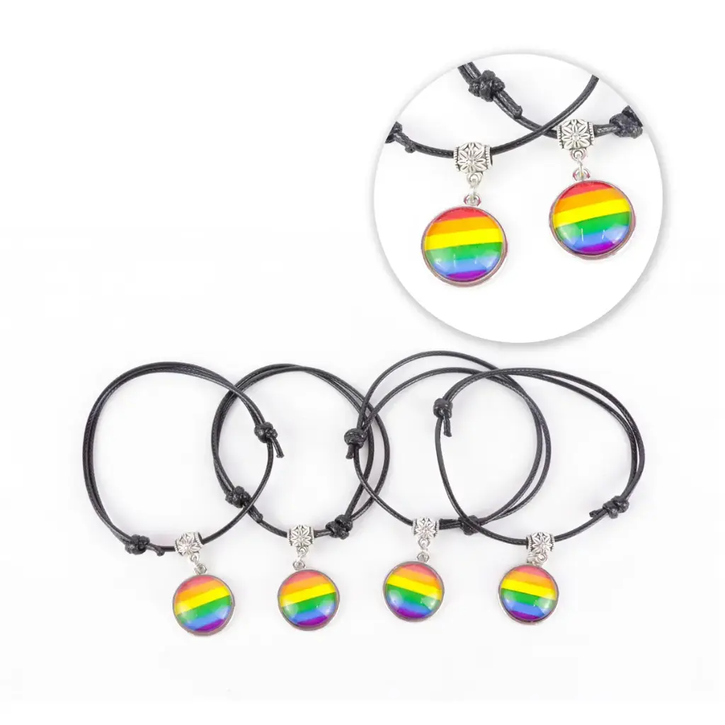 [PRI-03] Brazalete ajustable con dije multicolor (10 piezas)