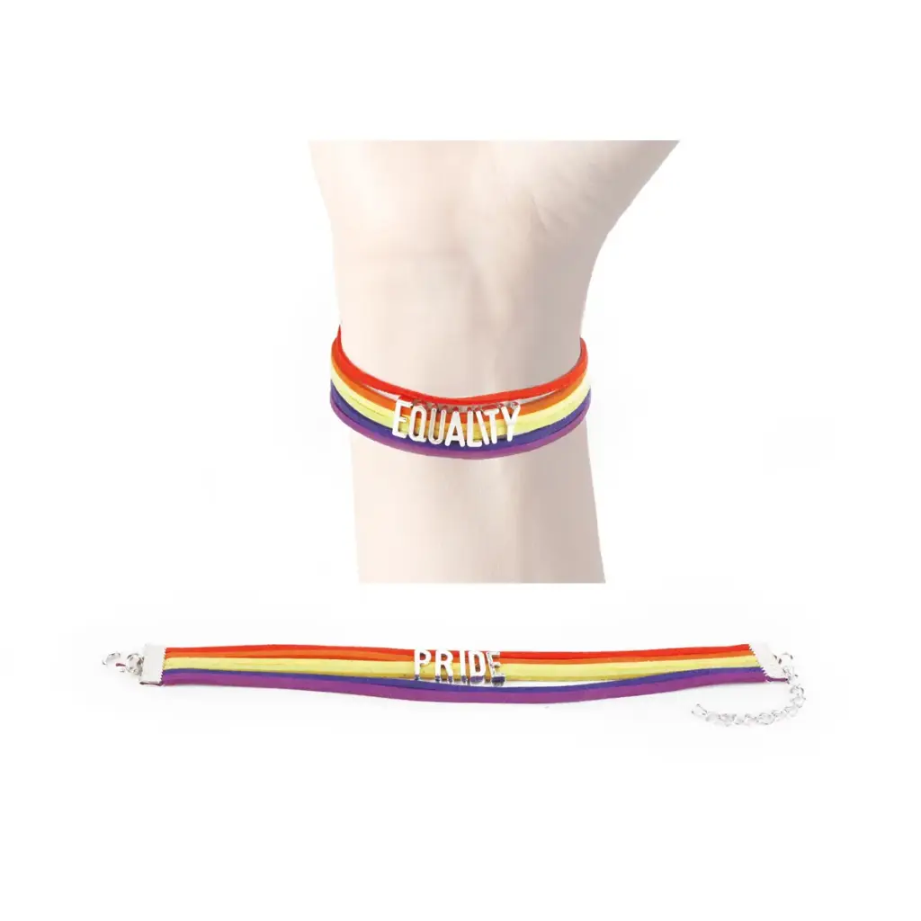 Brazalete pride de plástico duradero con colores llamativos (20 piezas)