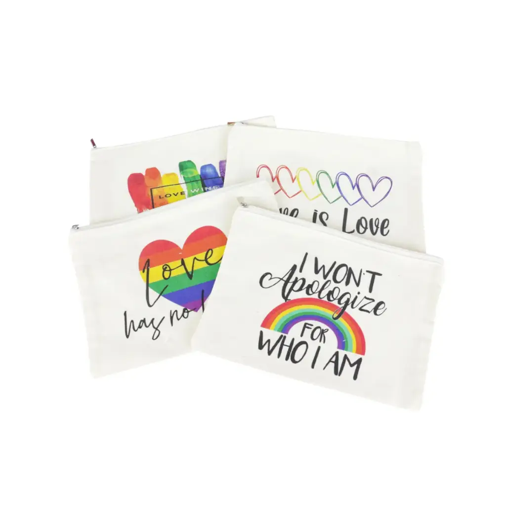 Cosmetiquera de tela con diseño pride (1 pieza)