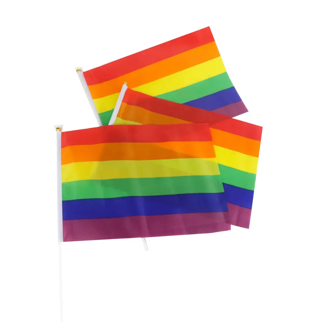[PRI-13] Bandera pride tamaño chico, colores vibrantes (12 piezas)