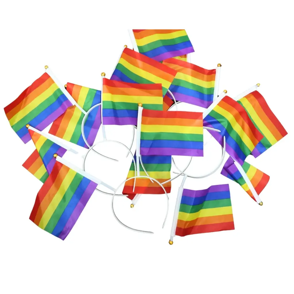 [PRI-19-1] Diadema con banderas pride (12 piezas)