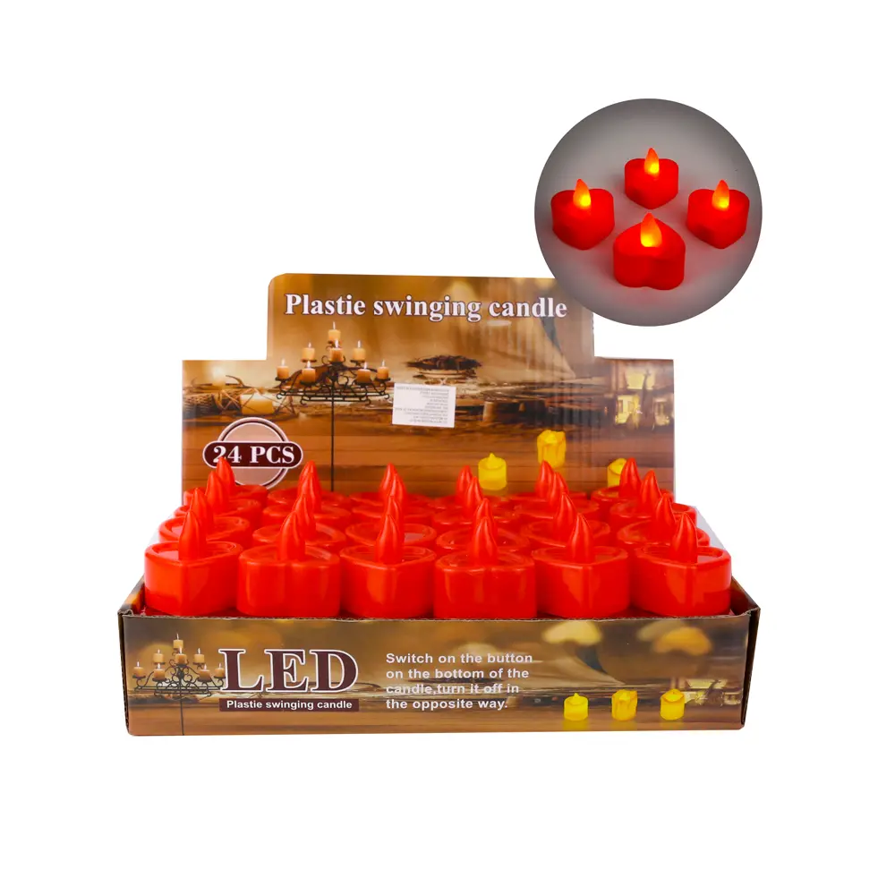 [VALEN-16] Velas con luz led de ambiente, set completo (24 piezas)
