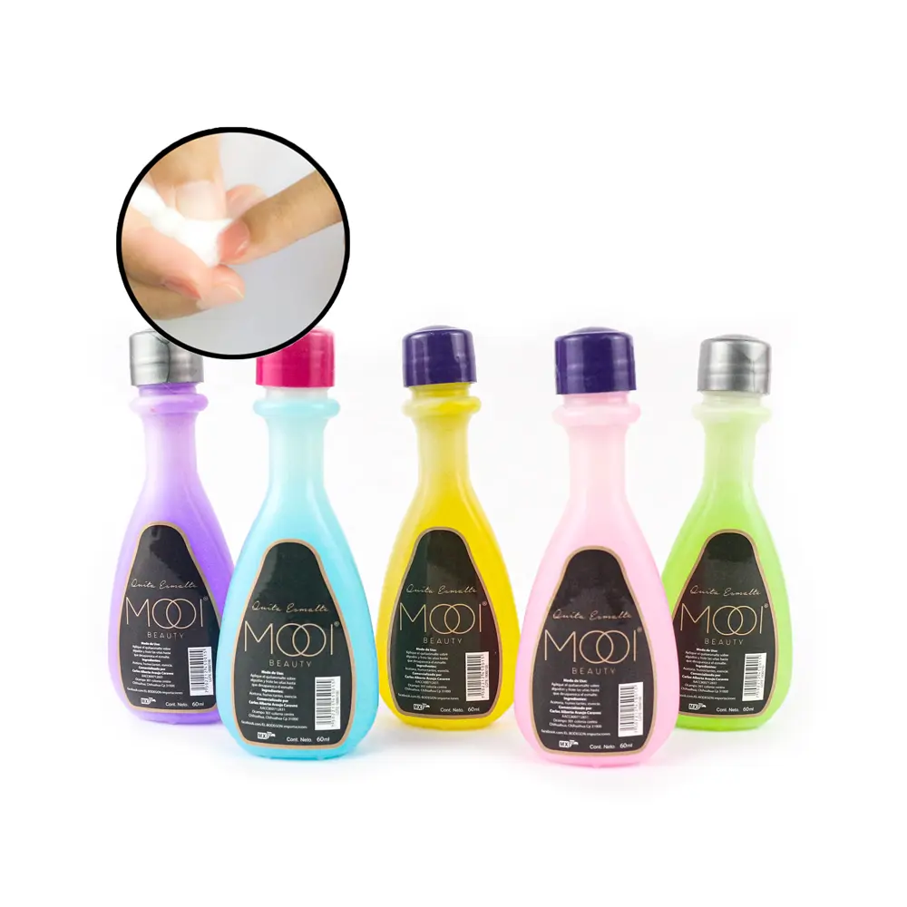 [MOOI-ACT] Quita esmalte 60 ml con fórmula suave (12 piezas)