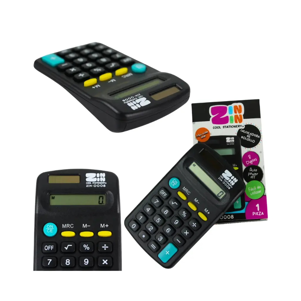 Calculadora de bolsillo compacta y funcional (1 pieza)