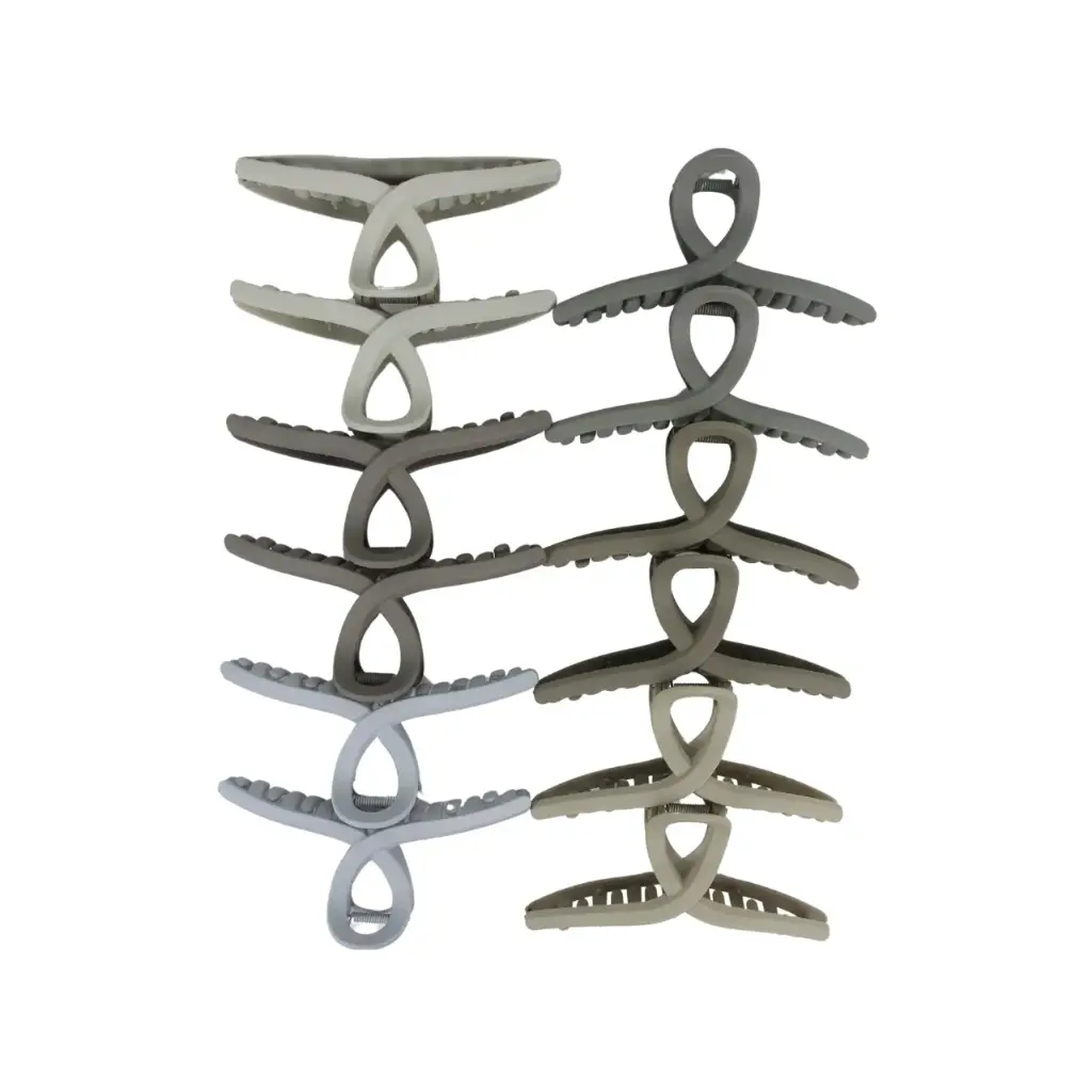 Pinza para cabello con diseño moderno (12 piezas)