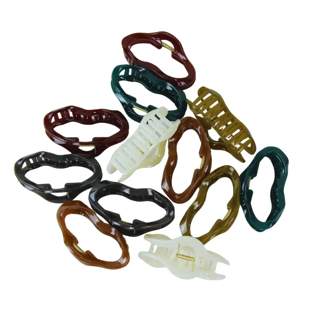 [SOLO-213] Pinza para cabello diseño ergonómico (12 piezas)