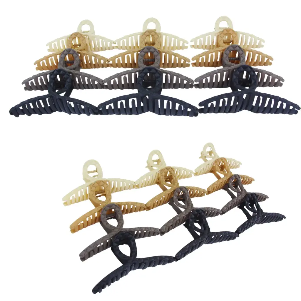 Pinza para cabello fácil manejo (12 piezas)
