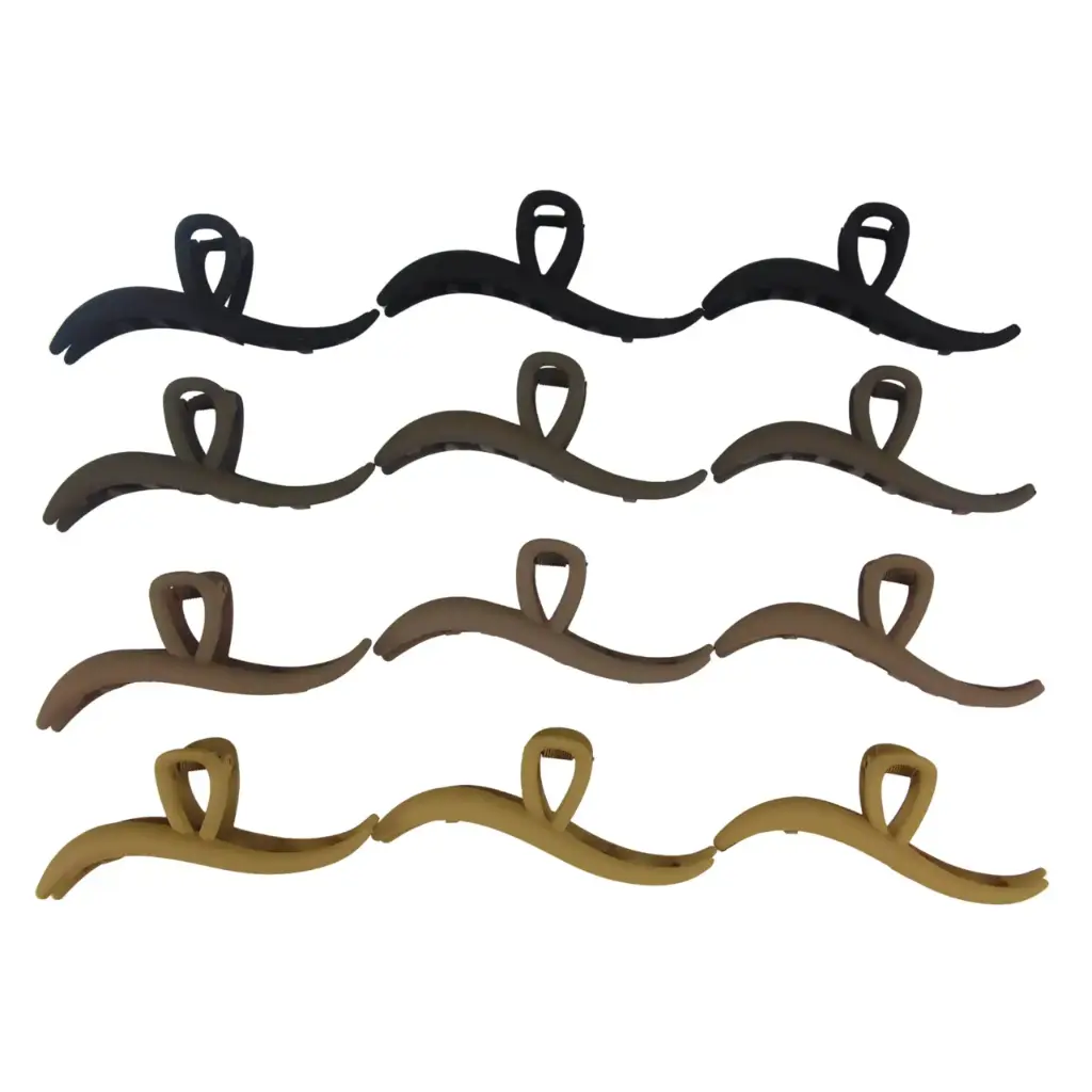 Pinza para cabello confortable (12 piezas)