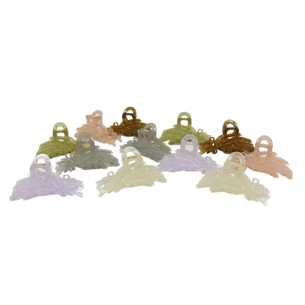 Pinza para cabello en colores oscuros (12pzs)