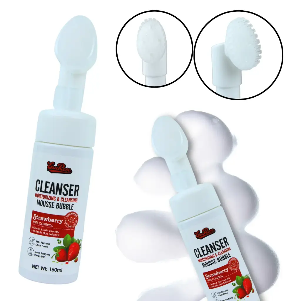 [ENROSE-8099] Espuma limpiadora facial con aroma de fresa (12 piezas)