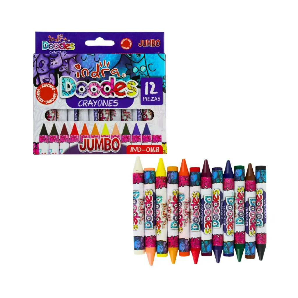 Crayones jumbo con forma redonda para niños (1 pieza)