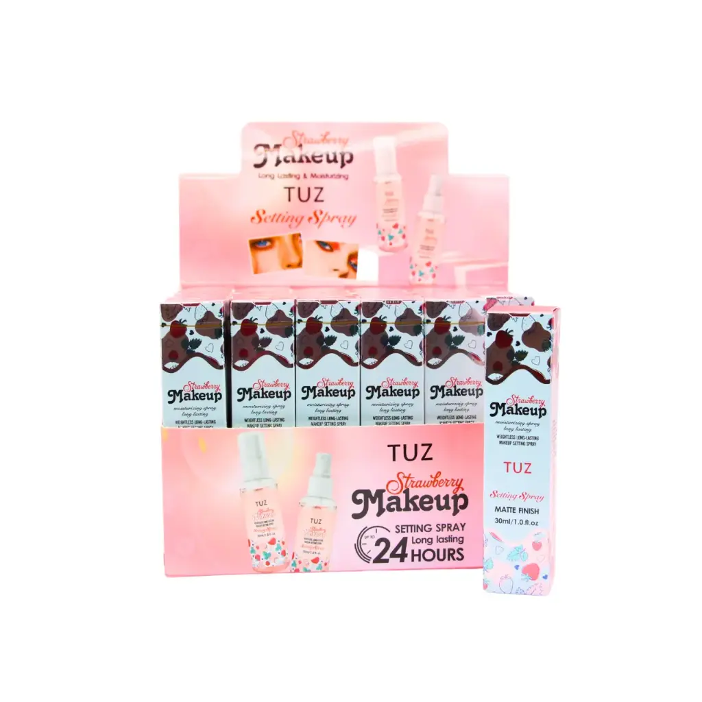 [TUZ-0813] Fijador facial en spray con aroma de fresa (24 piezas)