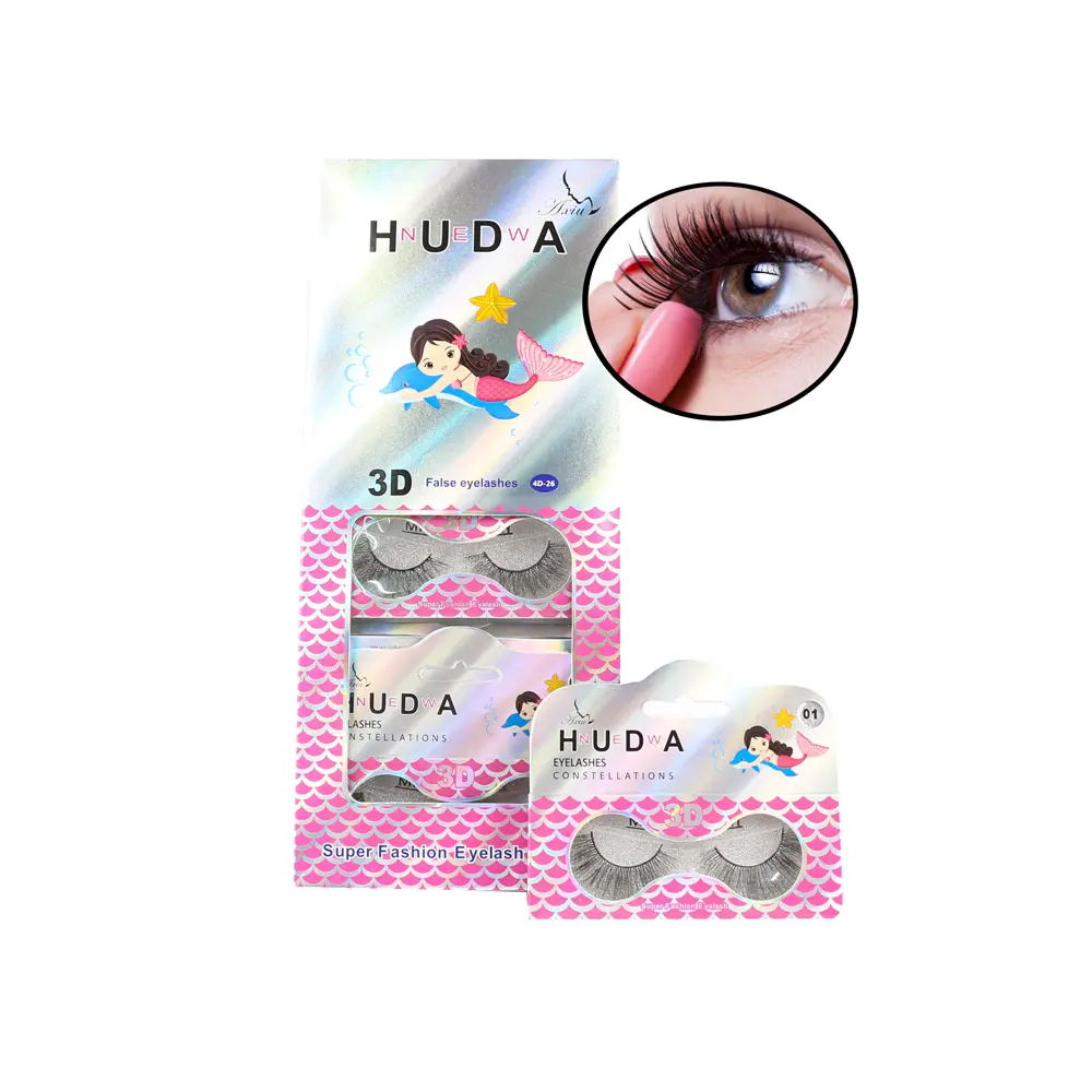 [PES-004-1] Pestañas huda dolphin, modelo profesional (12 piezas)