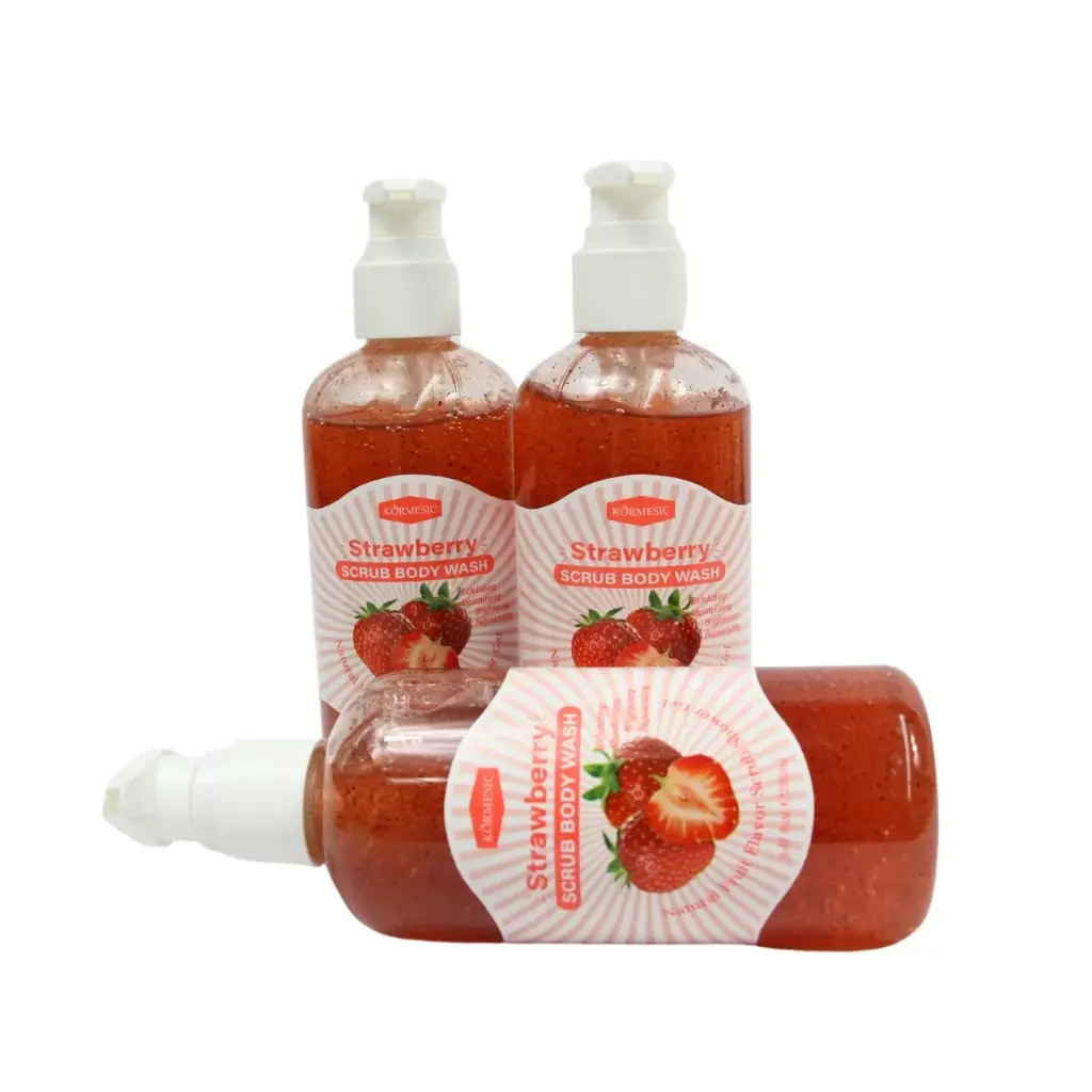 [SKIN-502] Gel y exfoliante de baño con extracto de fresa (12 piezas)