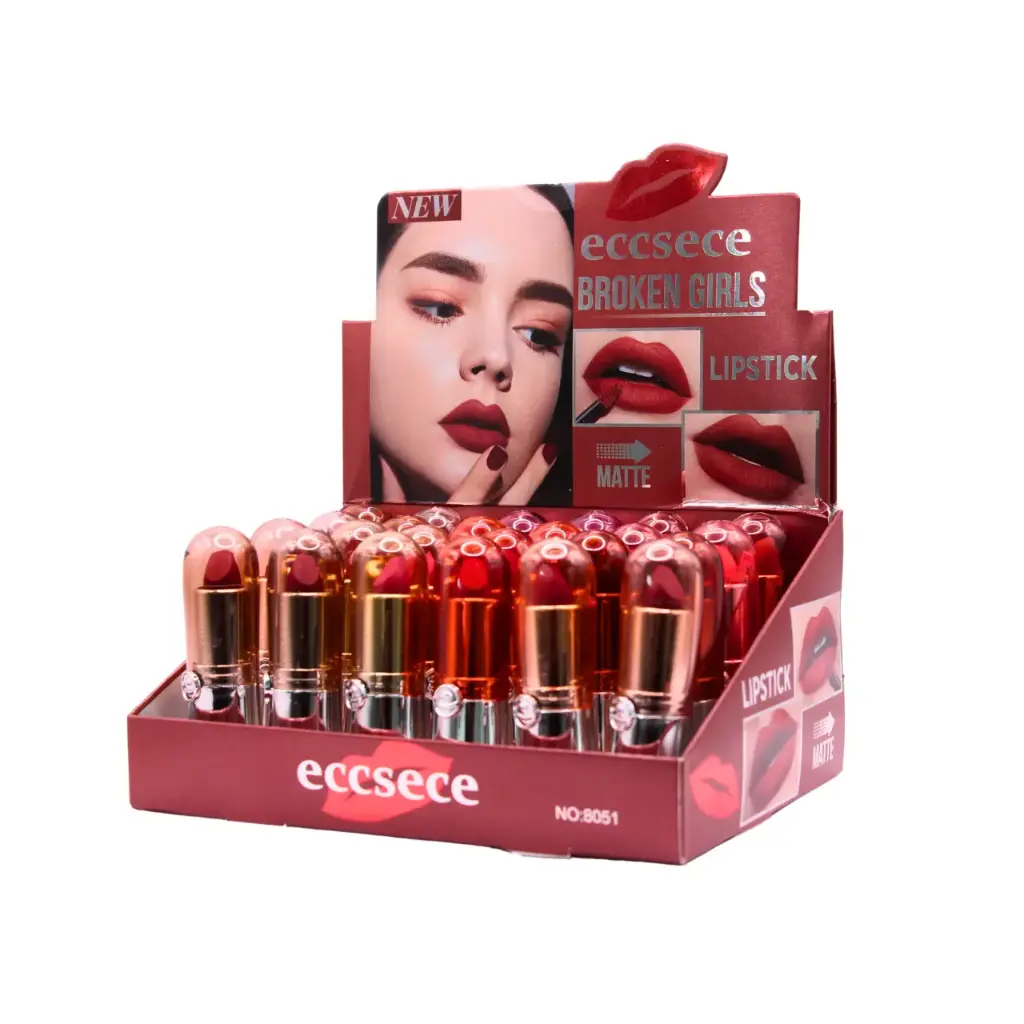 Labial barra tonos matte con acabado profesional (24 piezas)