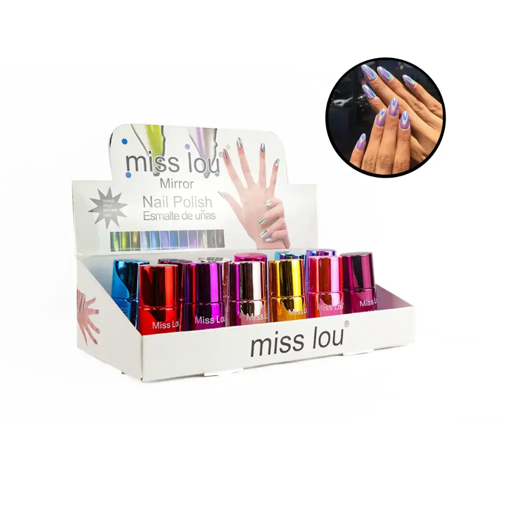 Esmalte tipo efecto espejo (12 piezas)