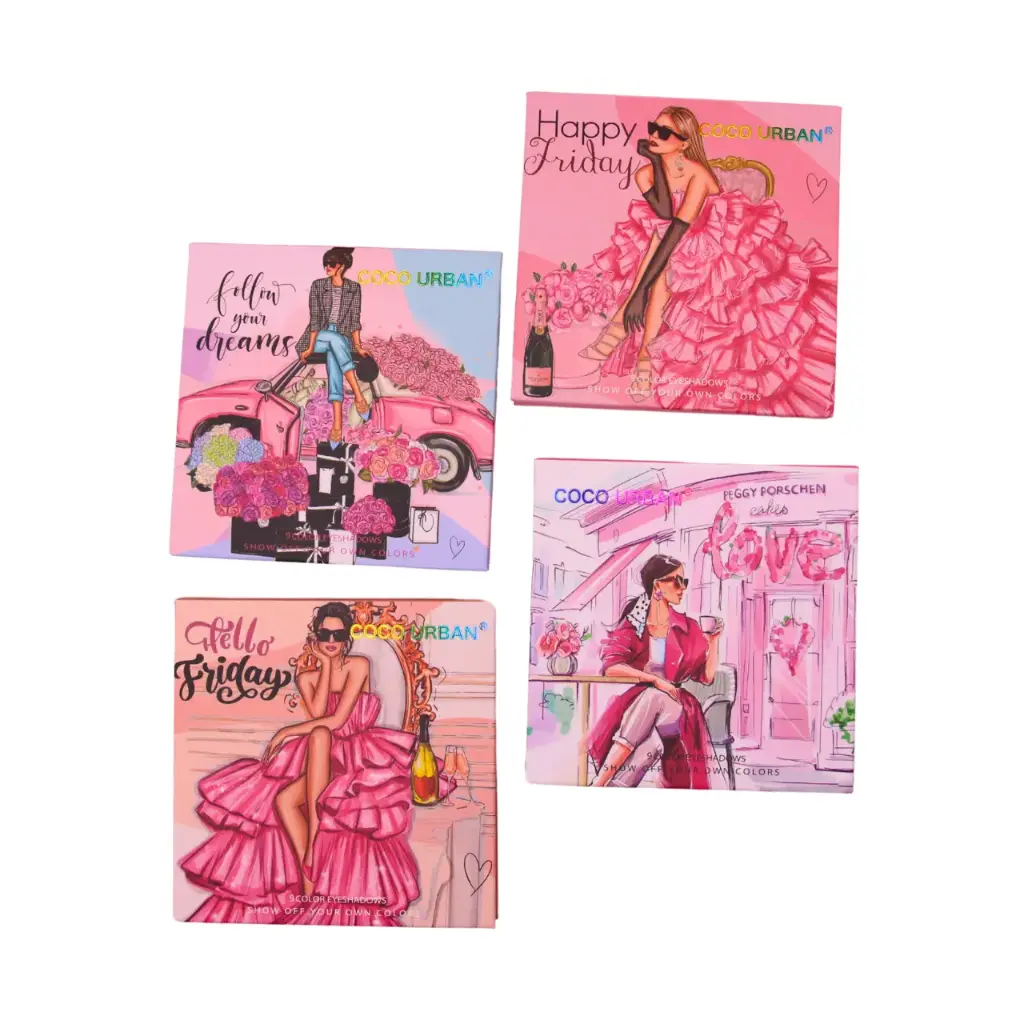 [CR-2046] Set de 4 sombras con 9 tonos cada una (4 piezas)