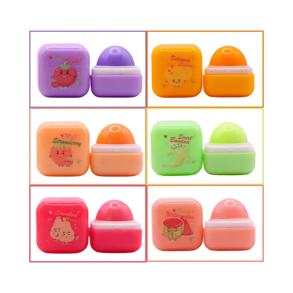 Bálsamo labial con aroma a frutas naturales (24 piezas)