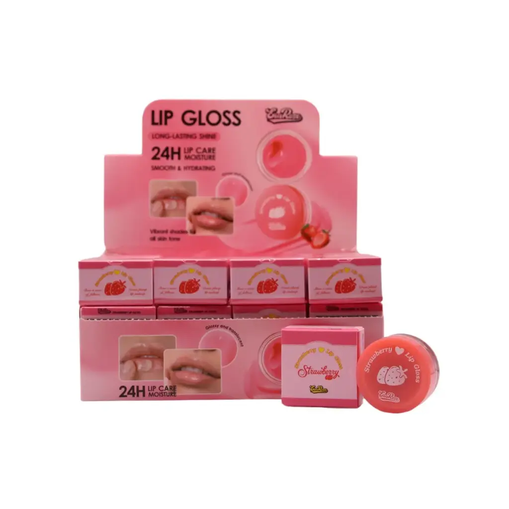 [ENSORE-8095] Brillo labial con sabor a fresa y toque hidratante (36 piezas)