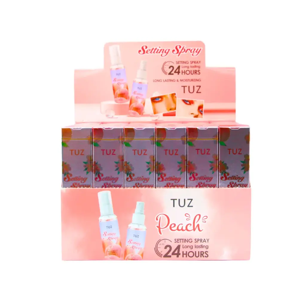 [TUZ-0812] Fijador facial en spray con aroma de durazno (24 piezas)