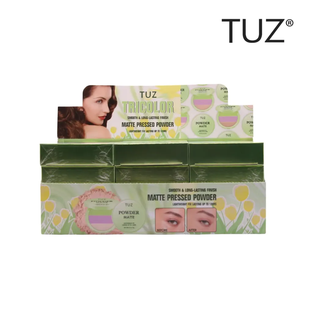 [TUZ-0816] Polvo translúcido tricolor con efecto mate (12pzs)