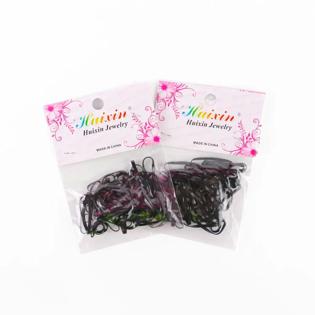 [CL-202-BK] Liga plástica negra de 3 cm, alta resistencia (12 piezas)