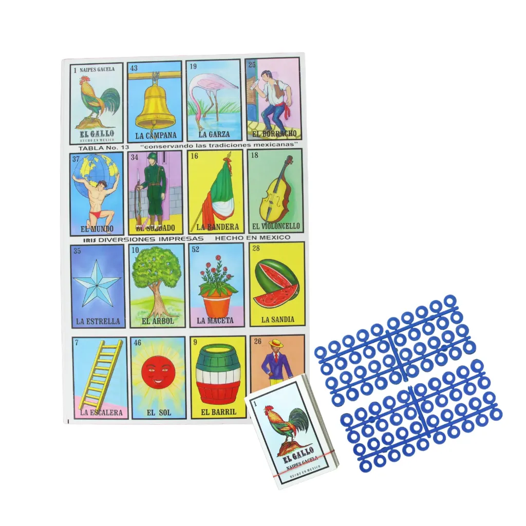 Juego de lotería para 5 jugadores en bolsa (1pz)