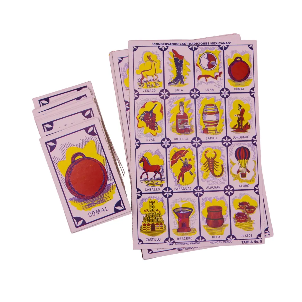 Juego de lotería mexicana con 10 tablas (1 pieza)