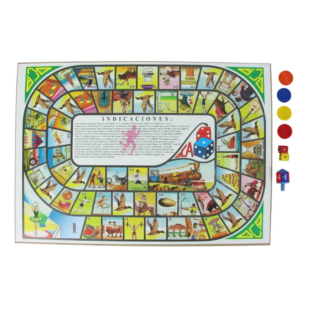 Juego de la oca grande con reverso de damas inglesas (1pz)