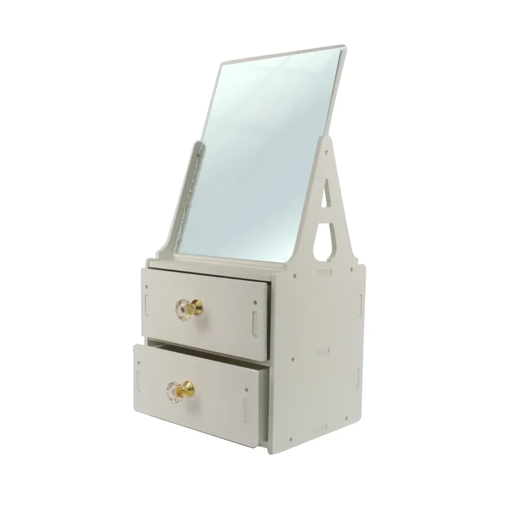 [ORG-019] Organizador MDF con espejo y 2 cajones (1 pieza)