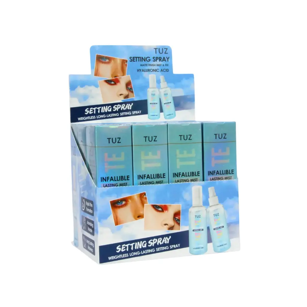 Fijador de maquillaje en spray con ácido hialurónico 100ml (12 piezas)