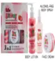 Set de maquillaje de fresa 3 en 1 loción corporal y crema facial y spray corporal sin alcohol (Por pieza)