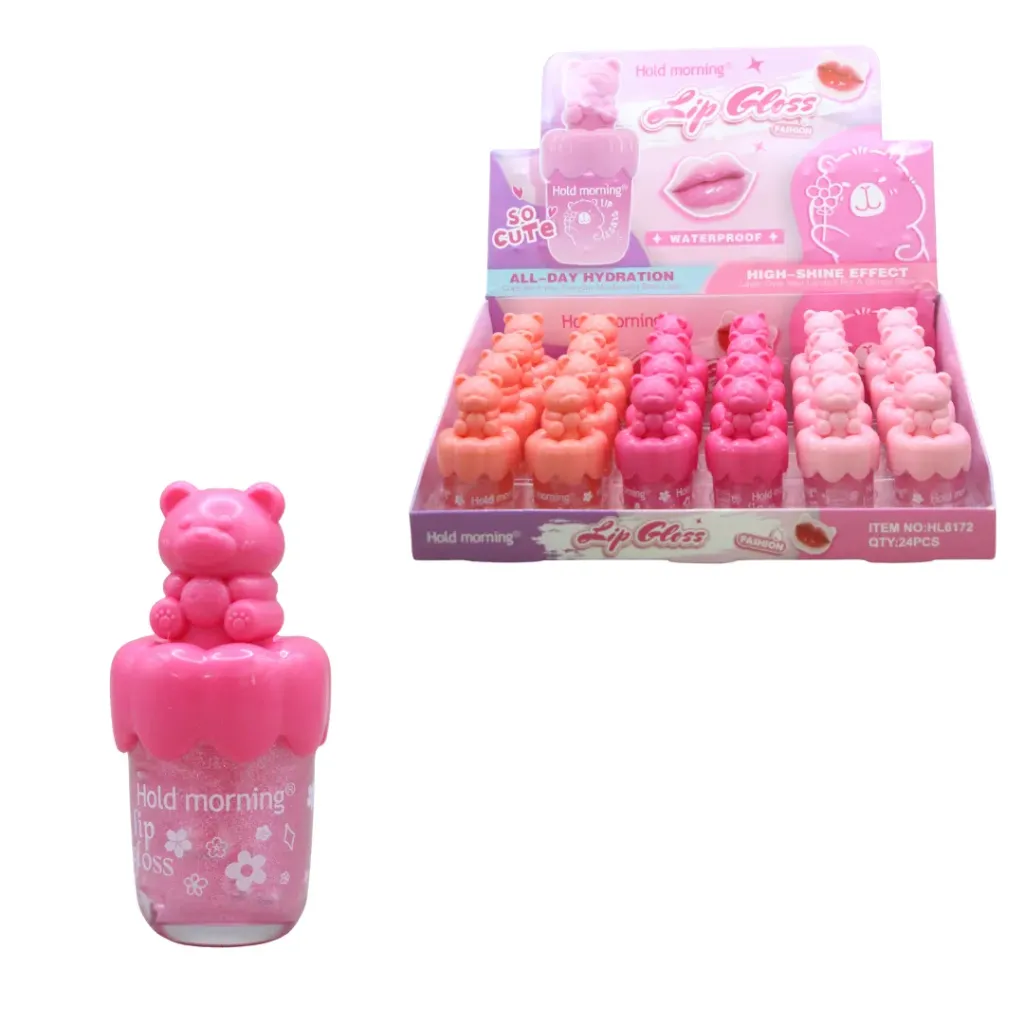 Brillo labial con glitter (Set de 24 piezas)