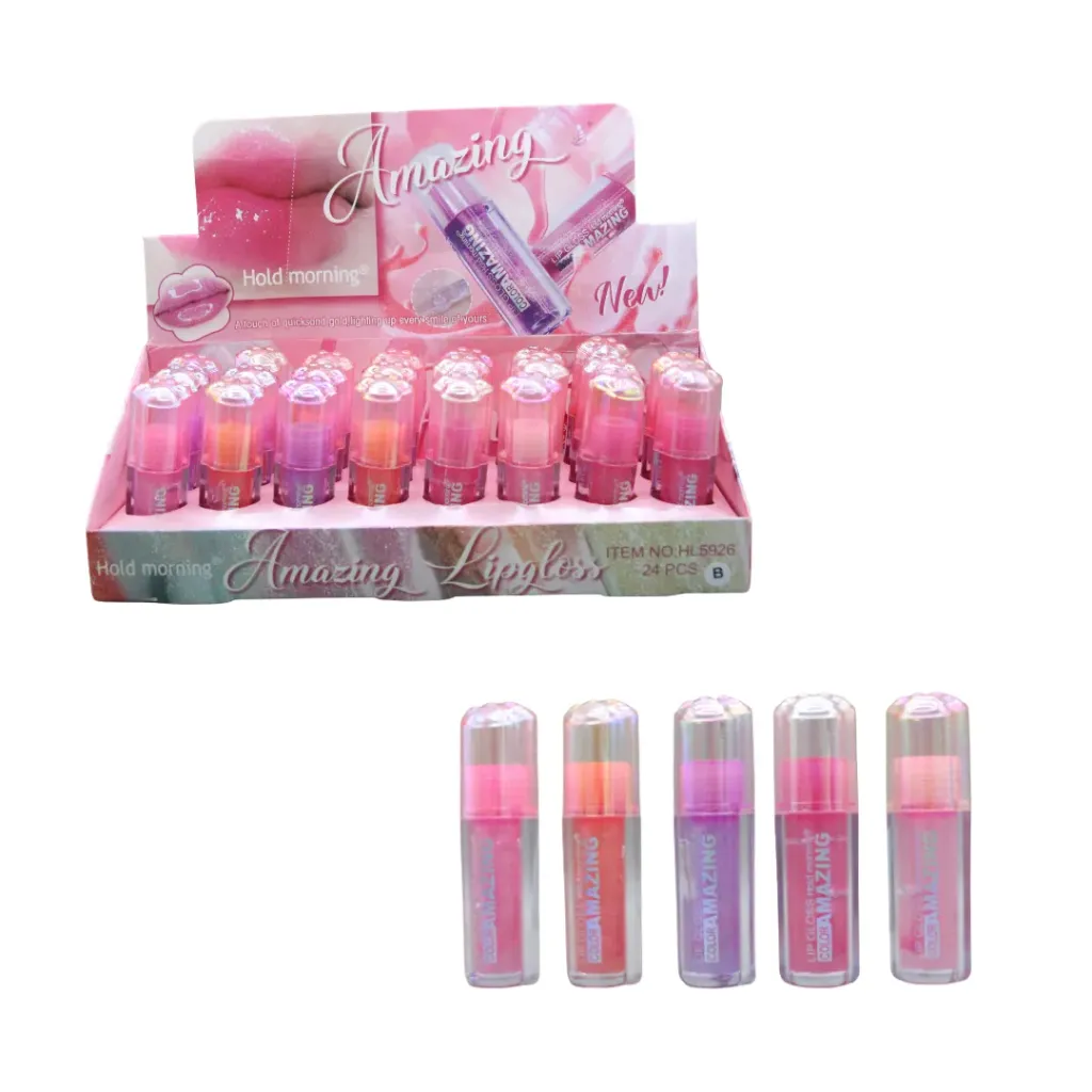 Brillo labial con glitter (Set de 24 piezas)