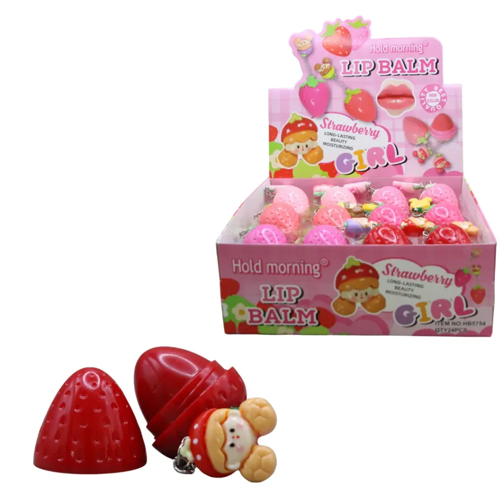 Brillo labial de fresa (Set de 24 piezas)