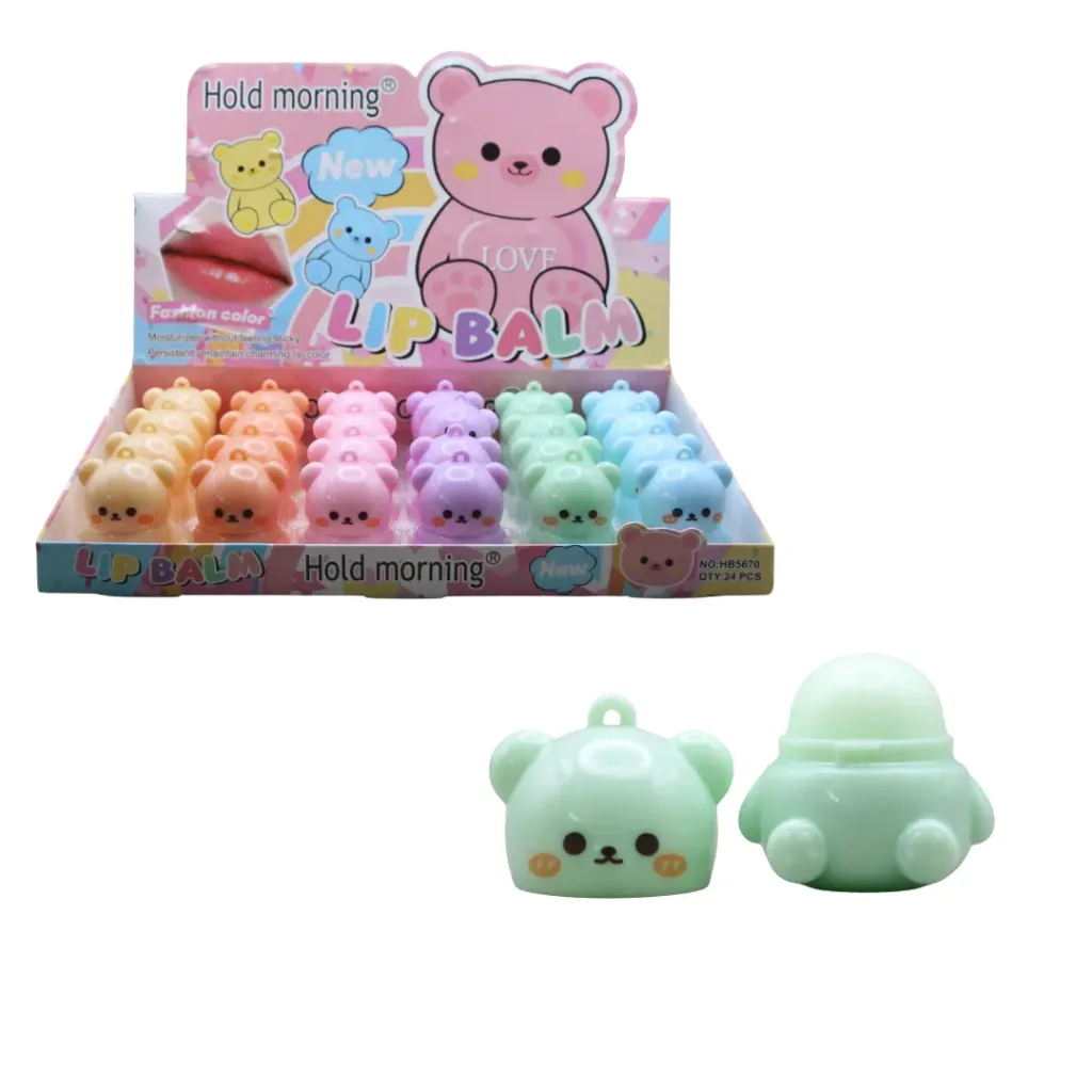 Brillo labial de osito (Set de 24 piezas)