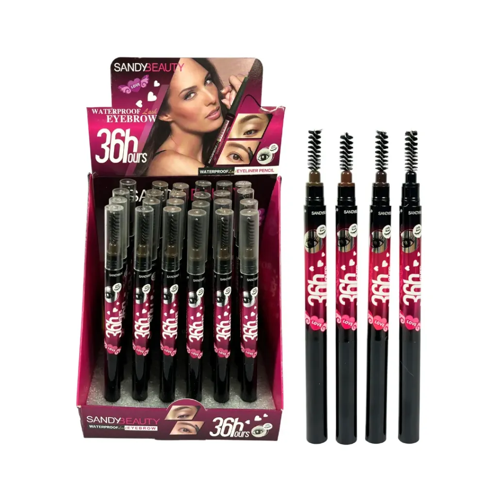 Lápiz retractil color café (Set de 24 piezas)