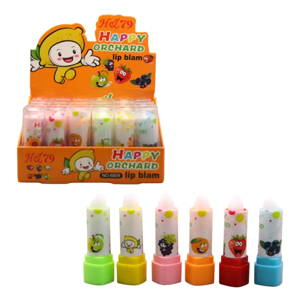 BALSAMO DE LABIOS MAGICO DISEÑO DE FRUTAS  (Set de 24 piezas)