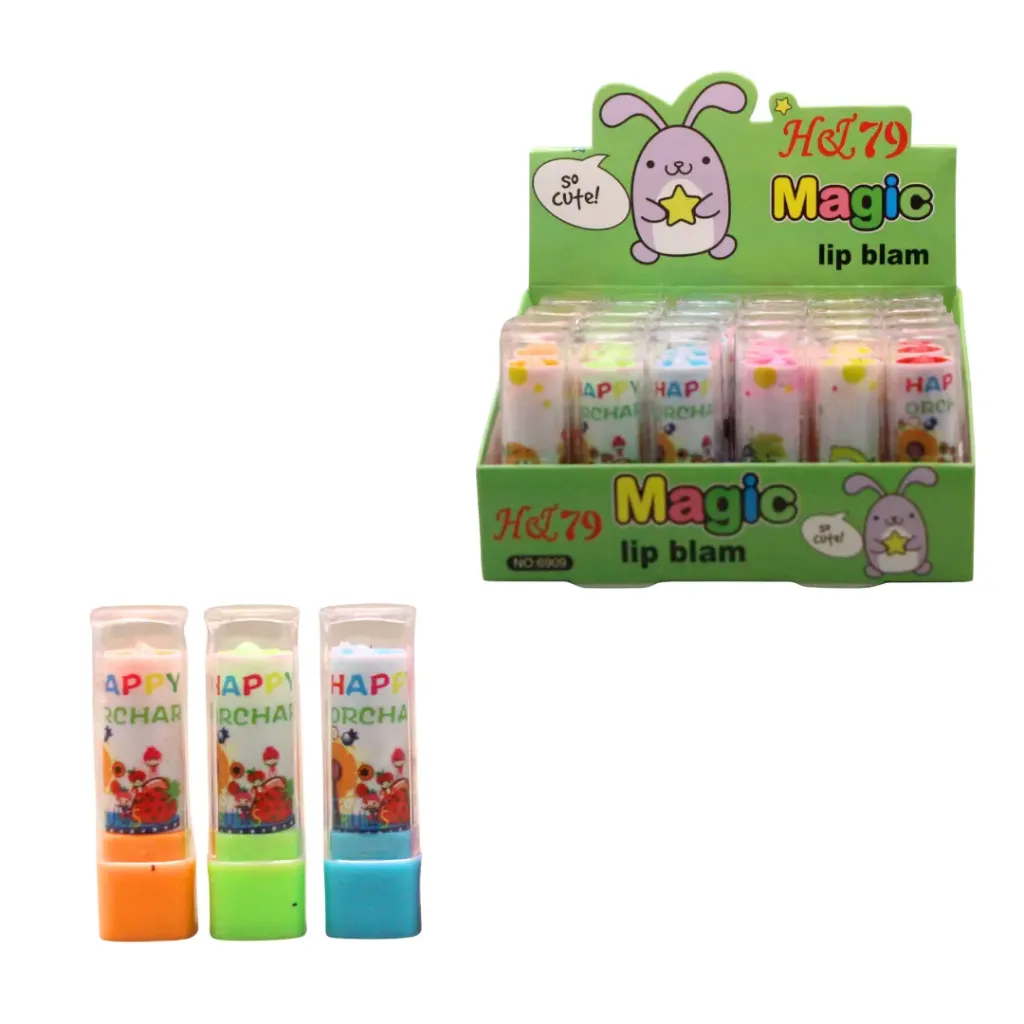 BALSAMO DE LABIOS DE FRUTAS  MAGICO  (Set de 24 piezas)