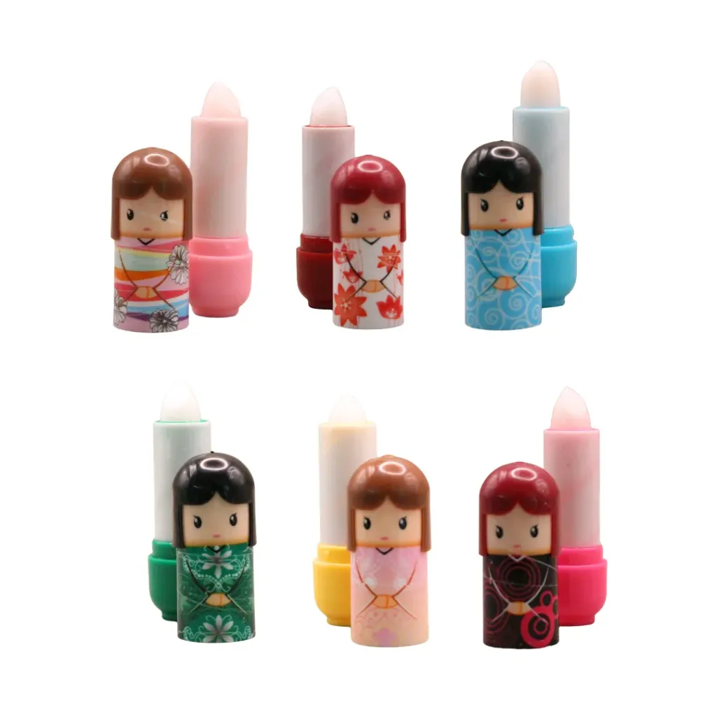 BALSAMO DE LABIOS MAGICO CON DISEÑO DE MUÑECAS  (Set de 24 piezas)
