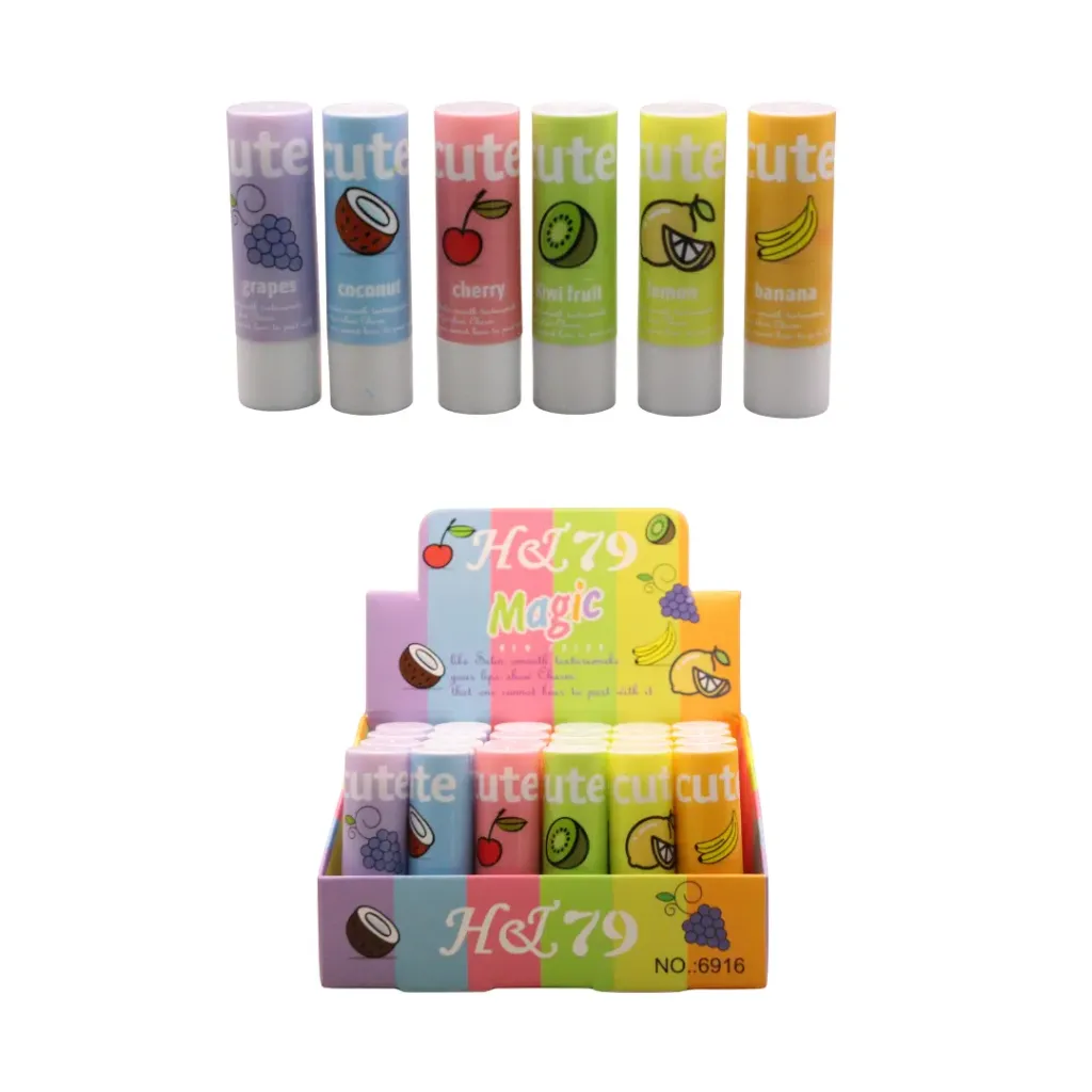BALSAMO DE LABIOS MAGICO DE FRUTAS   (Set de 24 piezas)