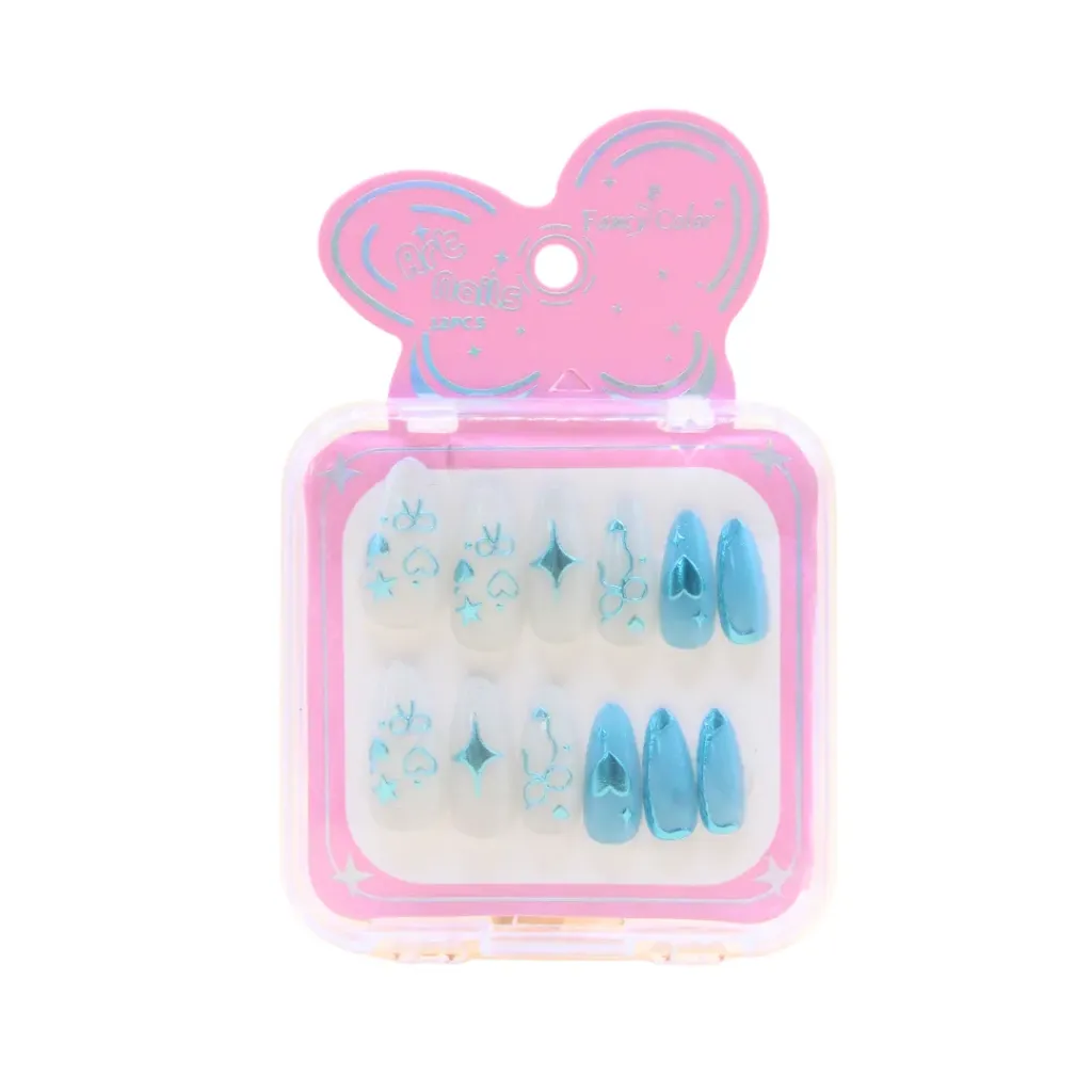 Uñas press-on en cajita con diseño (Set de 12 cajitas)