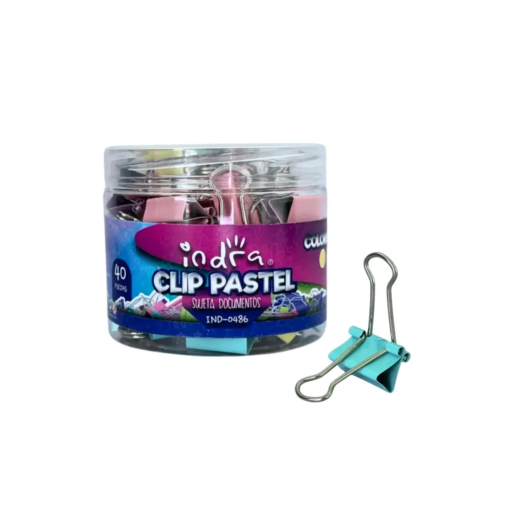 Bote de clips sujetadores (Set de 40 piezas)