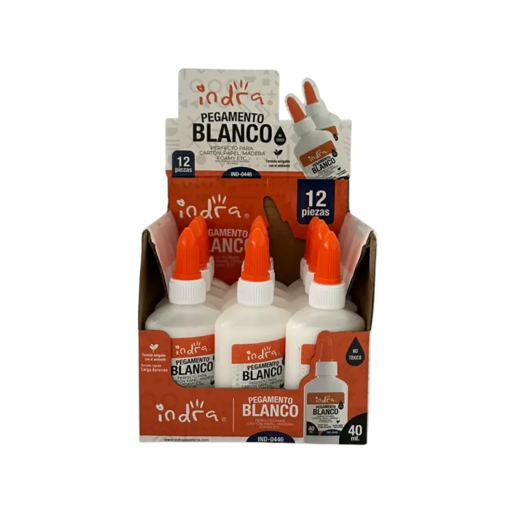 Cajita 12 pegamento blanco 40ml - IND-0446