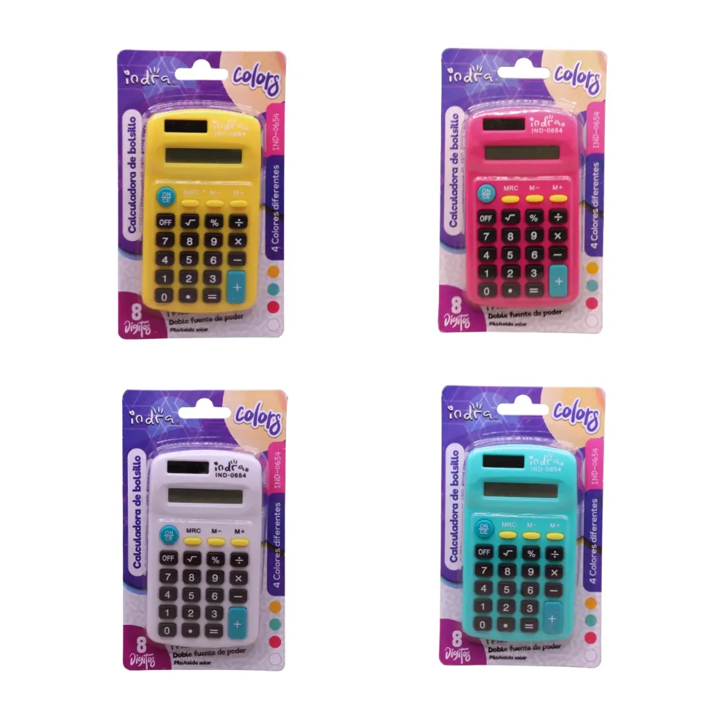 Calculadora colores chica IND-0654 (Por pieza)