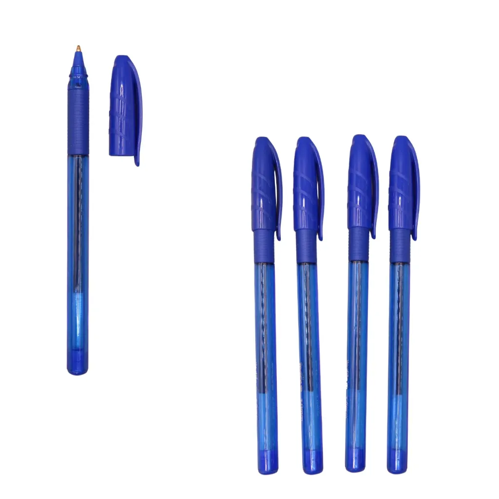 Cajita 12 pluma tinta azul punta 1mm IND-1187-A (1 set de 12 piezas)
